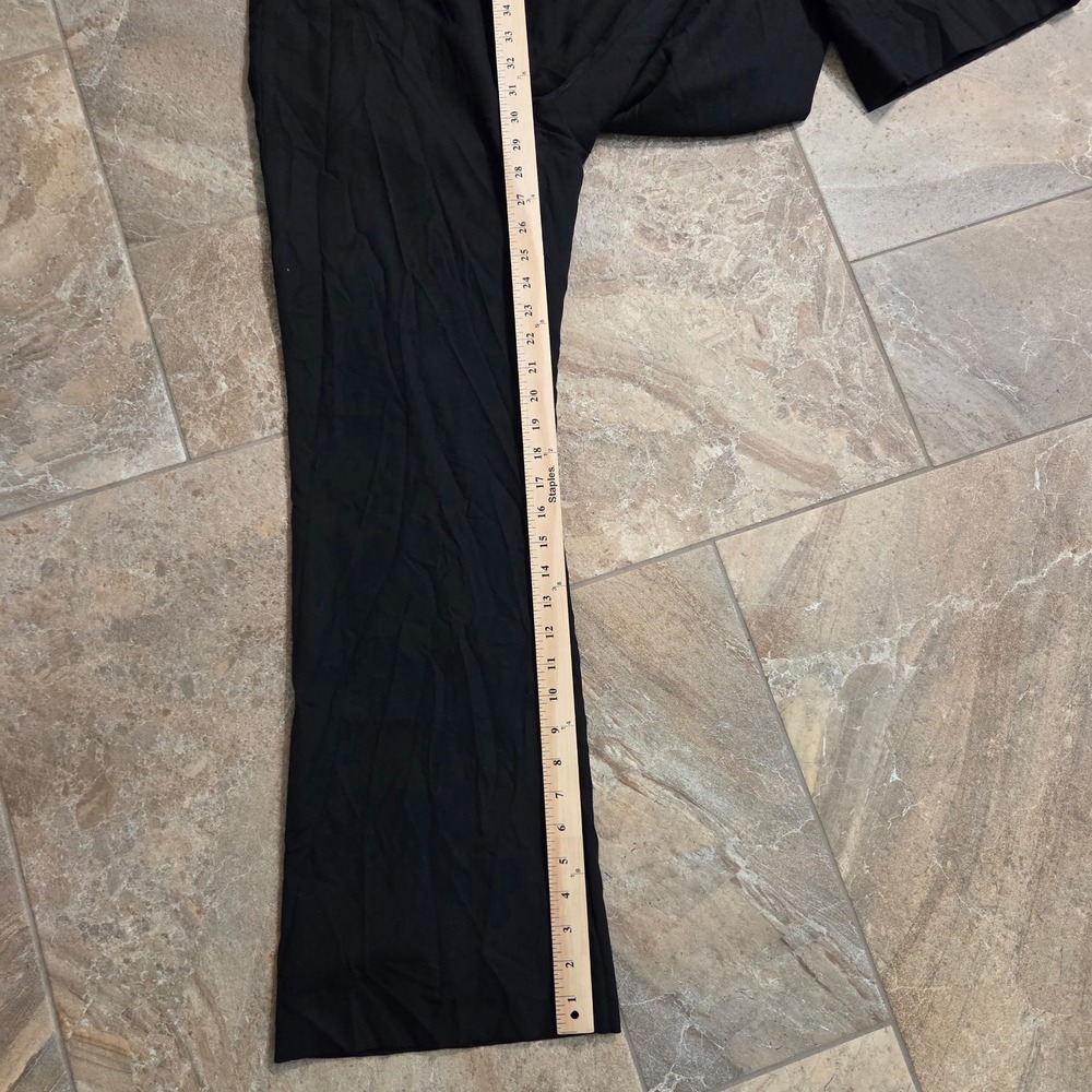 Banana Republic Black Wide Leg Dress Pants Triple Button Waist Trousers Women 4 - Picture 6 of 11